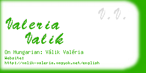 valeria valik business card