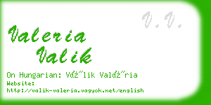 valeria valik business card